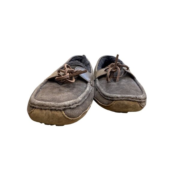 UGG Mens Brown Suede Moccasins Size 8 SKU 6905